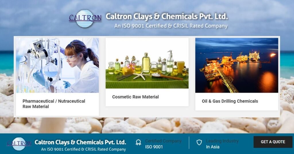 Caltron Clays, the No. 1 Leading Pharmaceutical and Cosmetic Raw Material Manufacturer, offers high-purity and sustainable ingredients.